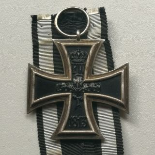 German WW 1 Iron Cross 2.  Class with Ribbon - marker W.  S. 4