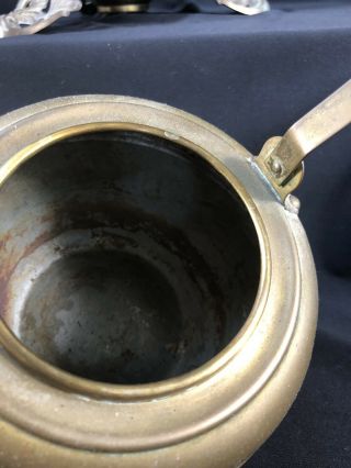 Antique Brass 1694 Bradley & Hubbard B&H Teapot Kettle Oil Burner Warmer c1892 11