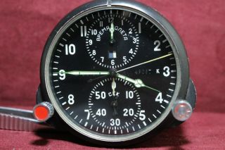 Soviet Aircraft Clock Achs - 1 Military Ussr Mig Su Russia Cockpit Chronograph 2