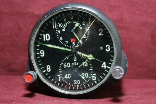 Soviet Aircraft Clock Achs - 1 Military Ussr Mig Su Russia Cockpit Chronograph 1