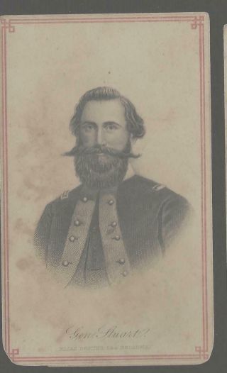 Civil War Cdv Confederate General J E B Stuart Cavalry Kia Yellow Tavern