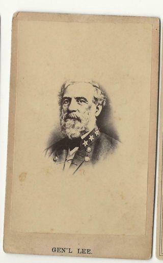 Civil War Cdv Confederate General Robert E Lee