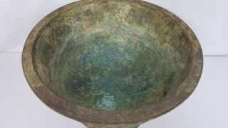 Antique Shang Zhou Style Chinese Bronze Bowl 9 