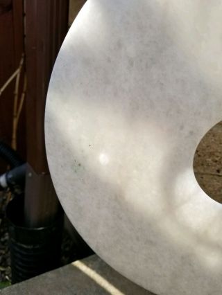 Rare 18th Century Antique Chinese White jade Bi disc 9