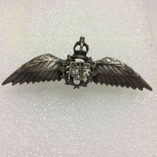 Vintage.  WW2.  Sterling Silver Canadian.  RAF Wings.  Pin 4