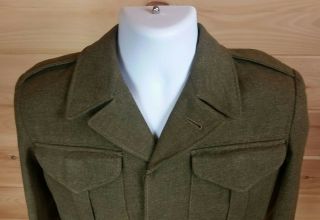 VTG Canadian Military Battle Dress Blouse 1951 100 Wool Size 1 Sml Eisenhower 2