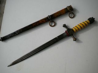 Ww1 German Navy Naval Imperial Dagger Kaiserliche Marine Mod.  1902 Damascus Blade