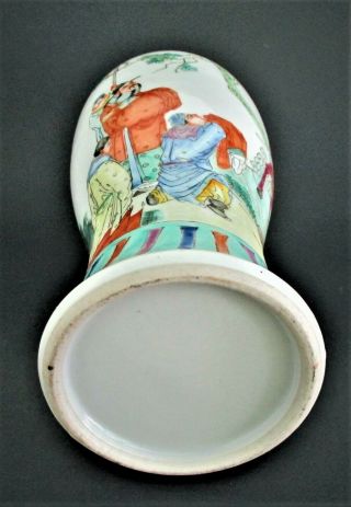 Large Antique Chinese Famille Verte Porcelain Vase 11