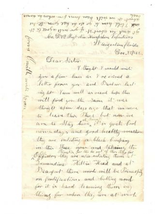 1864 Civil War Letter,  Camp Outside Atlanta,  Ref: Gen Sherman 