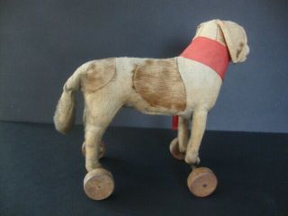 Antique dog on wheels child ' s pull toy 4