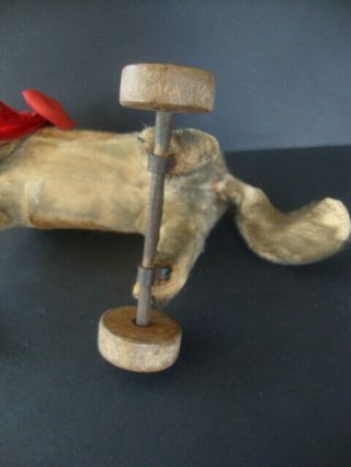 Antique dog on wheels child ' s pull toy 8