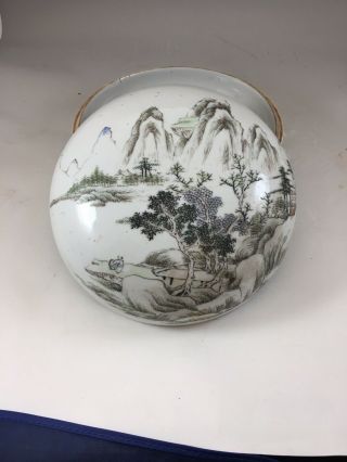 Large 19th Century Chinese Famille Rose Lidded Box