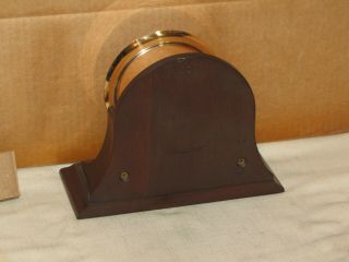 CHELSEA ANTIQUE SHIPS BELL CLOCK 4 1/2 IN DIAL 1925 RED BRASS RESTORED 11