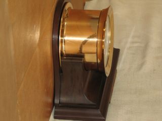 CHELSEA ANTIQUE SHIPS BELL CLOCK 4 1/2 IN DIAL 1925 RED BRASS RESTORED 7