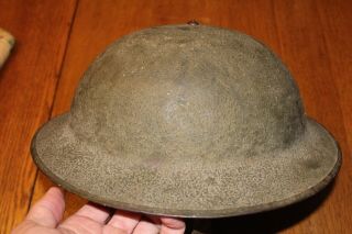 Us M1917a1 Helmet,  Wwi British Shell Identified,