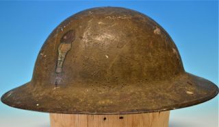 100 Wwi Us 26th Infantry Yankee Division Painted Doughboy Helmet Rare