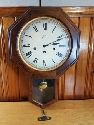 Vintage Haid Wall Clock W/ Key & Pendulum - 100.