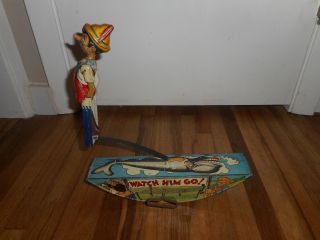 Vintage Marx Tin Litho 1939 Disney Pinocchio The Acrobat Wind Up Toy
