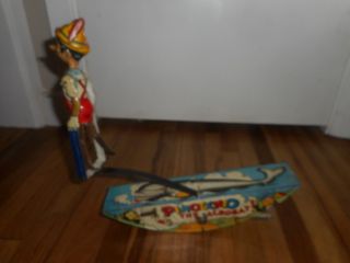 Vintage MARX Tin Litho 1939 Disney Pinocchio the Acrobat Wind up Toy 6
