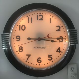 Hammond Model 341 Art Deco Wall Clock