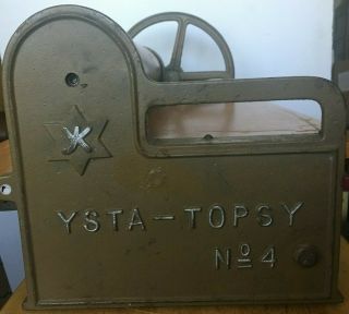 Vintage YSTA - TOPSY No 4 Swedish Clothes Wringer Wood & Cast Iron Hand Crank 4