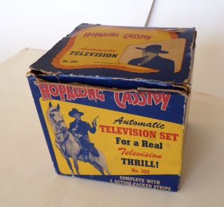 Rare Vintage 1950s Toy Hopalong Cassidy Automatic Television Set Box