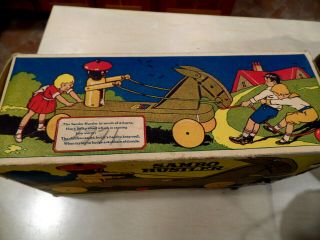 VINTAGE SAMBO HUSTLER PULL TOY BOX HUSTLER TOY CORP STERLING ILLINOIS ILL IL 4