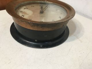 Rare Antique International IBM Large Ships Clock Style Slave Clock Brass Bronze 2