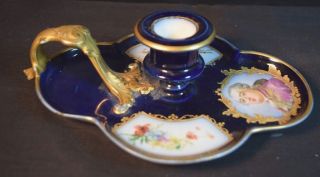 19th Century Sevres Style Porcelain Chamberstick