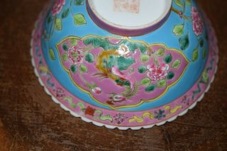 Chinese Nyonya ware straits Peranakan porcelain bowl 9