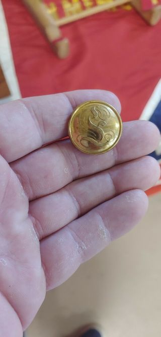 Non Dug Confederate Engineers Coat Button 3