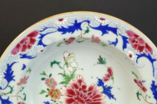 ANTIQUE 18thC CHINESE QIANLONG FAMILLE ROSE PORCELAIN SHALLOW BOWL DISH PLATE 2