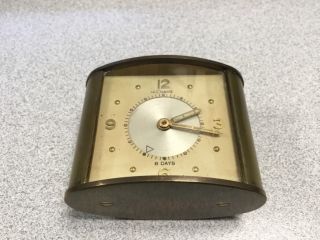 Vintage Art Deco Jaeger LeCoultre 8 Day Memovox Brass Alarm Clock 5