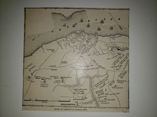 Siege Of Yorktown Virginia 1781 1867 American Revolution Map