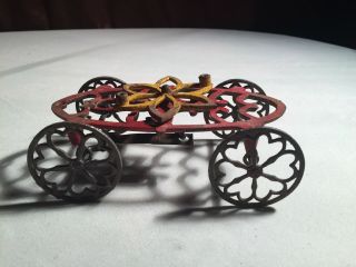 Cir 1890 Cast Iron Wagon Toy Made By Gong Toy Co.  Extremely Rare Nr