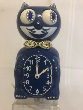 Gorgeous Vintage Kit Cat Klock - Kat Clock,  Blue.  Classic Usa