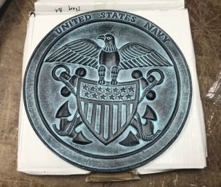 U.  S.  Navy Officer Crest Decorative Metal Wall Plaque