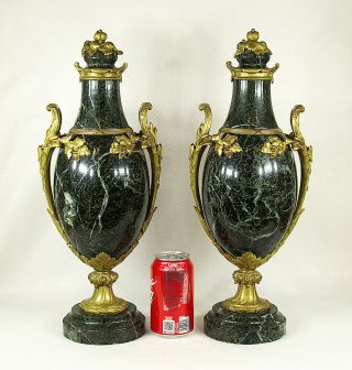 Antique French French Gilt Bronze & Marble Cassolette Urns 3