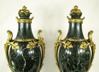 Antique French French Gilt Bronze & Marble Cassolette Urns 5