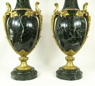 Antique French French Gilt Bronze & Marble Cassolette Urns 6