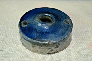 Cobalt - Decorated Stoneware Inkwell,  Ny Origin,  Early 1800 