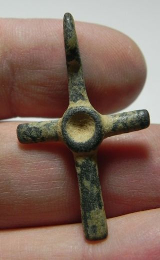 Zurqieh - As11698 - Ancient Byzantine Bronze Cross.  600 A.  D - Jordan