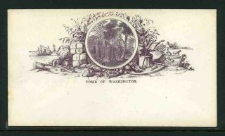 Civil War Patriotic Magnus Tomb Of Washington Ships Country Scene Anvil 9d10 51