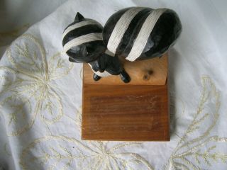 Handcarved Wooden Lockheed Martin Skunkworks Skunk Statue Disney cartoon mascot 12