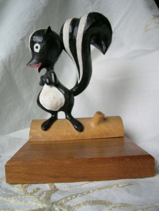 Handcarved Wooden Lockheed Martin Skunkworks Skunk Statue Disney cartoon mascot 2