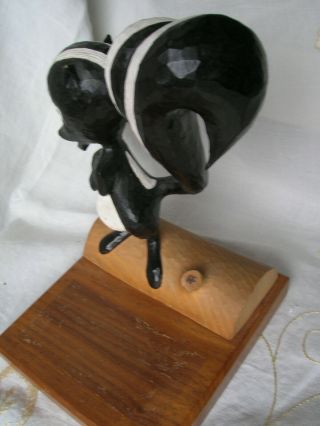 Handcarved Wooden Lockheed Martin Skunkworks Skunk Statue Disney cartoon mascot 4