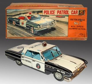 Large 16 " Boxed Nomura 1961 Buick Police Patrol Car -