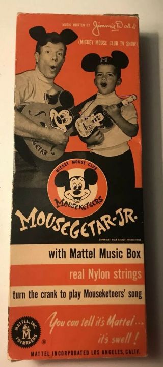 Vintage Mattel Mickey Mouse Club Guitar Jr.  Mousegetar,  1955 -