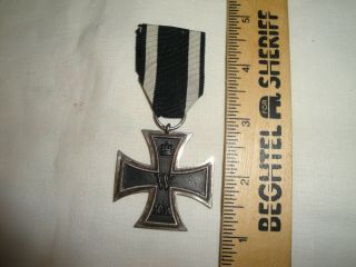 Wwi German Iron Cross 2nd Class Medal & Ribbon,