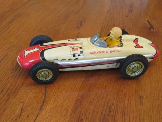 Vintage Yonezawa Tin Aj Foyt Indy 500 Indianapolis Race Car